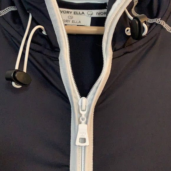 Ivory Ella S Black & White Zip Up Jacket Hooded - Picture 4 of 16